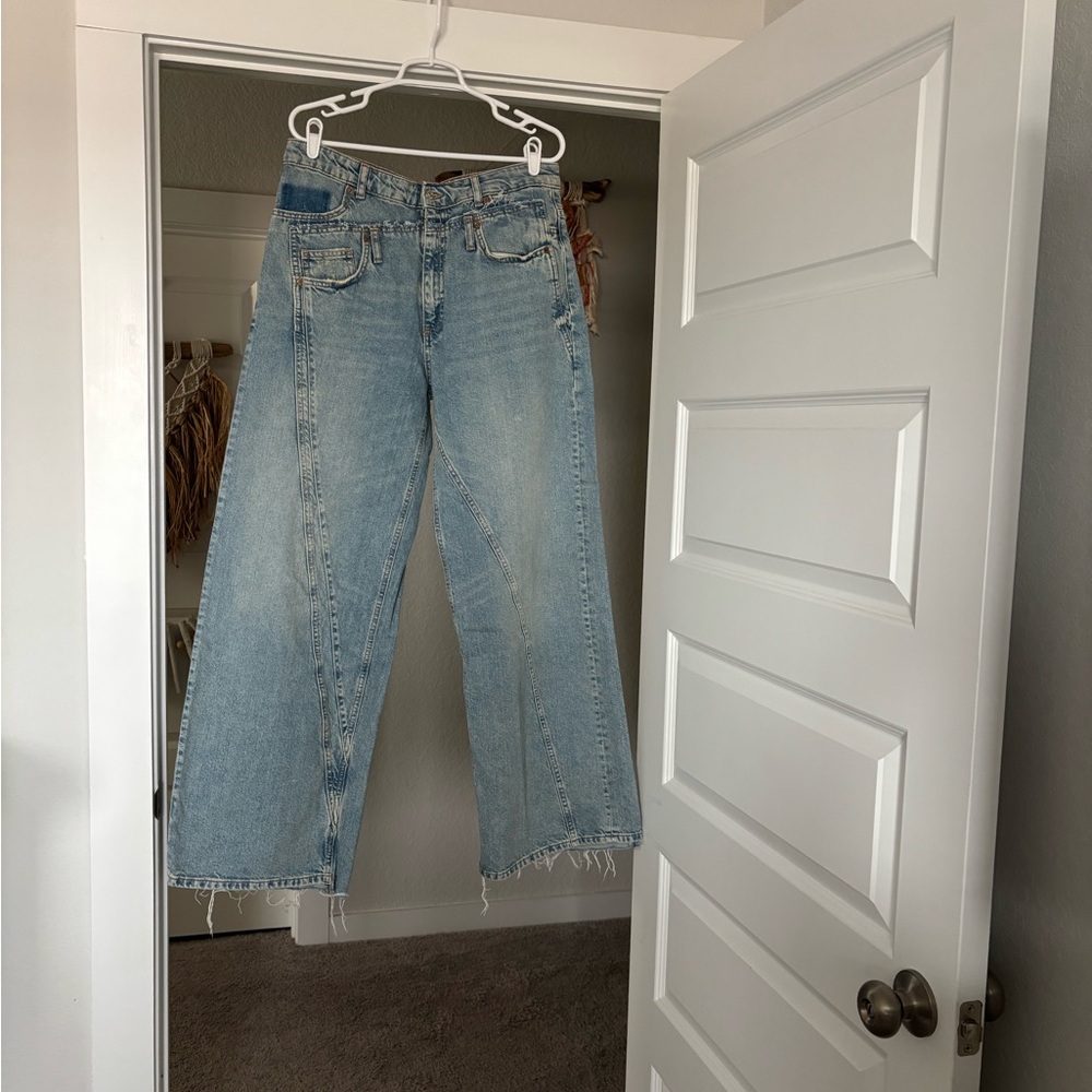 Zara Light Blue wide leg Women's Jeans